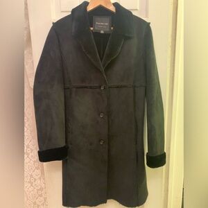 Marc NewYork black faux shearling coat size M